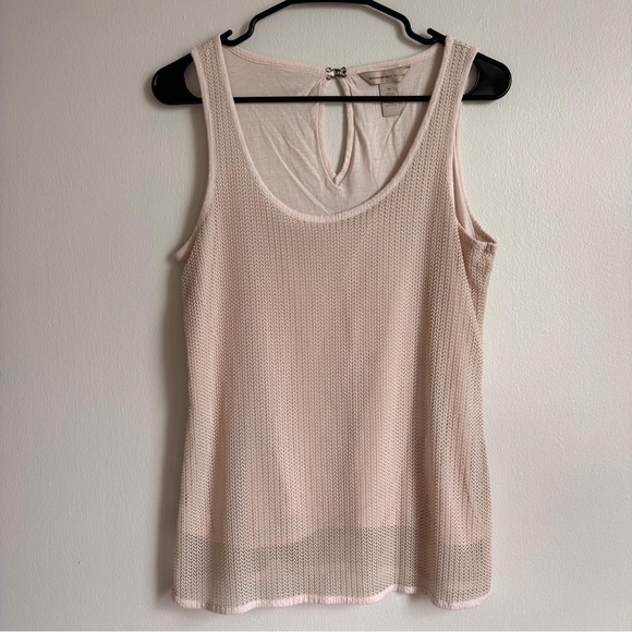 Banana Republic Tops - Banana Republic Light Pink Mesh Tank Top
